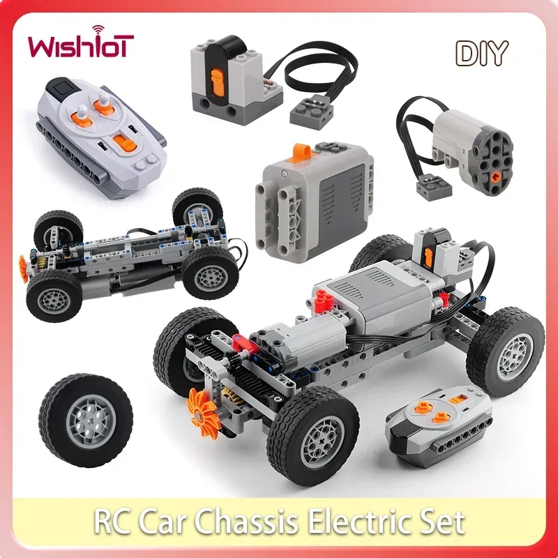 Lego Set Technic - 4WD RC รถแชสซีไฟฟ้าชุด Building Block มอเตอร์ล้อ