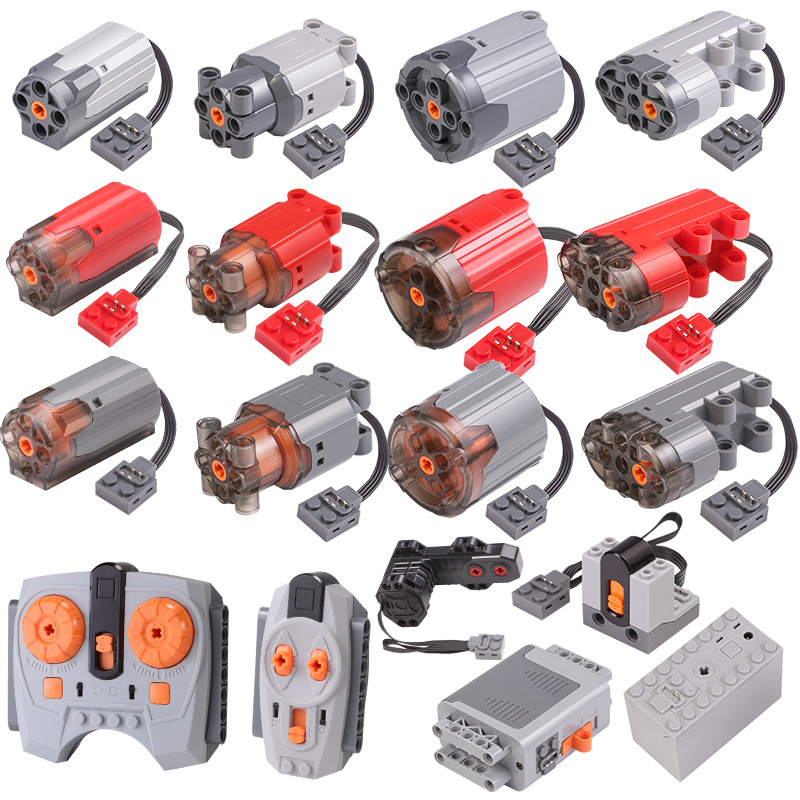Lego Set Technic - 2.0 รุ่นอัพเกรดฟังก์ชั่น Power การวิเคราะห์มอเตอร์สีเทา/สีดํา/สีแดง M/L/XL เซอร์โวมอเตอร์ชุดควบคุมตัวรับสัญญาณสําหรับบล็อกอาคาร