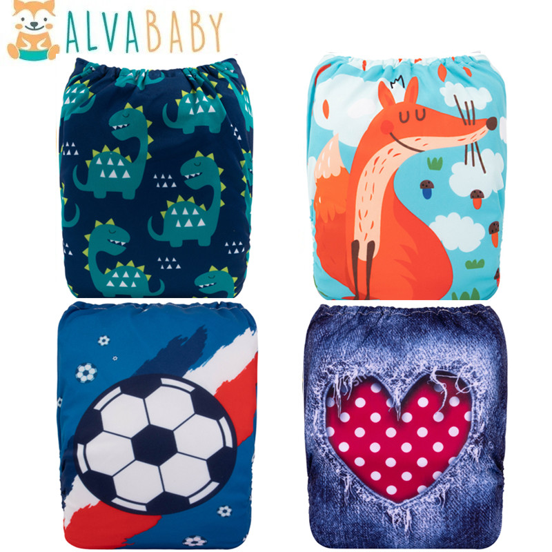 Pampers Diaper Premium Care - Alvabababy ผ้าอ้อมซักได้เด็กปรับได้เป็นมิตรต่อสิ่งแวดล้อมผ้าโพลีเอสเตอร์ผ้าอ้อมเด็กพร้อมไมโครไฟเบอร์1ชิ้น