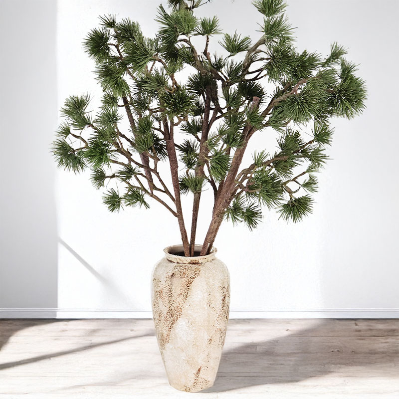 Christmas Tree Artificial - ต้นสนประดิษฐ์ขนาด 90 ซม. สำหรับตกแต่งบ้านสไตล์จีน ใบสนปลอม กิ่งไม้ปลอม