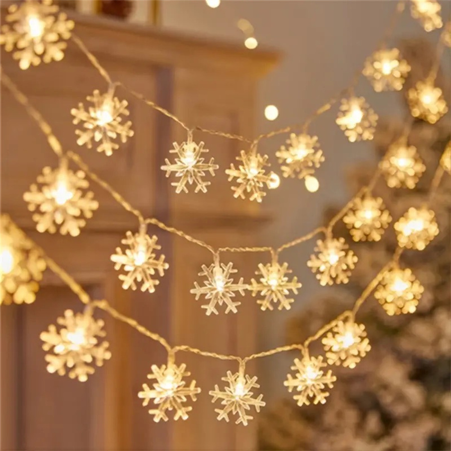 Led Fairy String Lights - ไฟประดับตกแต่งรูปเกล็ดหิมะ LED 10/20/40 ดวง ใช้พลังงานจาก USB/แบตเตอรี่