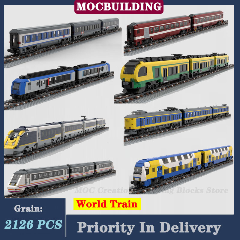 Lego Set City - ชุดประกอบบล็อกรูปแบบการสร้าง ETR รถไฟดีเซล220คลาส Moc City