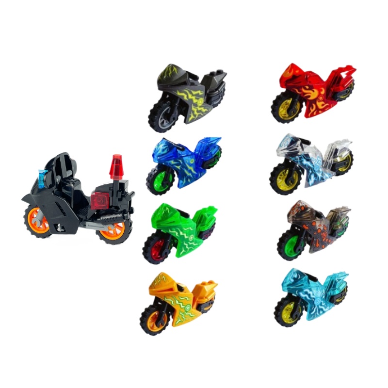 Lego Set City - ชุดตัวต่อบล็อกขนาดเล็กสำหรับเด็ก รุ่นรถมอเตอร์ไซค์ตำรวจเมือง ชุดประกอบ DIY ของเล่นตัวต่อ ของขวัญวันหยุด