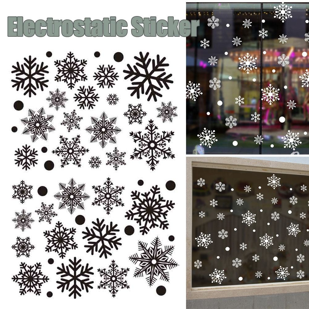 30 ชิ้น PVC คริสต์มาสเกล็ดหิมะ - Snowflake Window Decal บทวิจารณ์และราคา