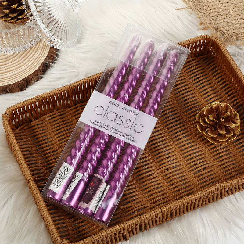 เทียนทรงสูงแบบยุโรป 4 ชิ้น พร้ - Holiday Candle Set บทวิจารณ์และราคา