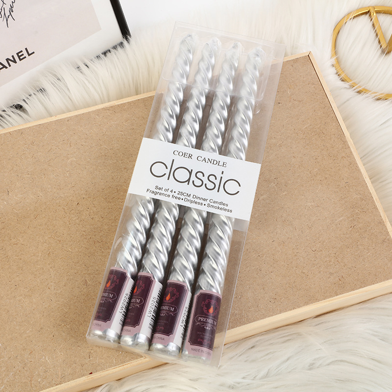 เทียนทรงสูงแบบยุโรป 4 ชิ้น พร้ - Holiday Candle Set บทวิจารณ์และราคา