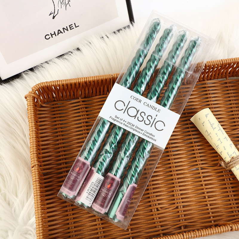 เทียนทรงสูงแบบยุโรป 4 ชิ้น พร้ - Holiday Candle Set บทวิจารณ์และราคา
