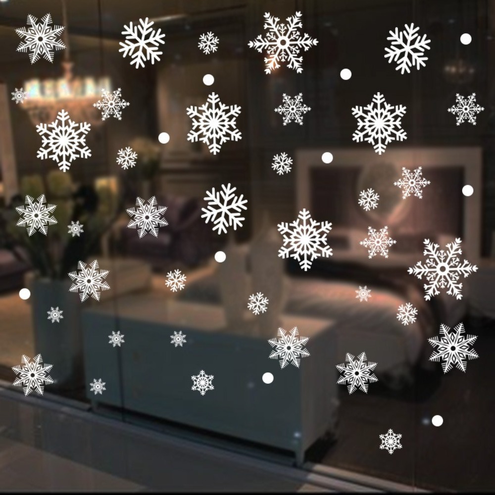 30 ชิ้น PVC สติกเกอร์เกล็ดหิมะ - Snowflake Window Decal บทวิจารณ์และราคา