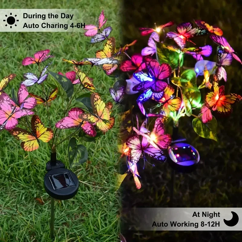 พลังงานแสงอาทิตย์ LED สวนผีเสื - Christmas Lights Outdoor บทวิจารณ์และราคา