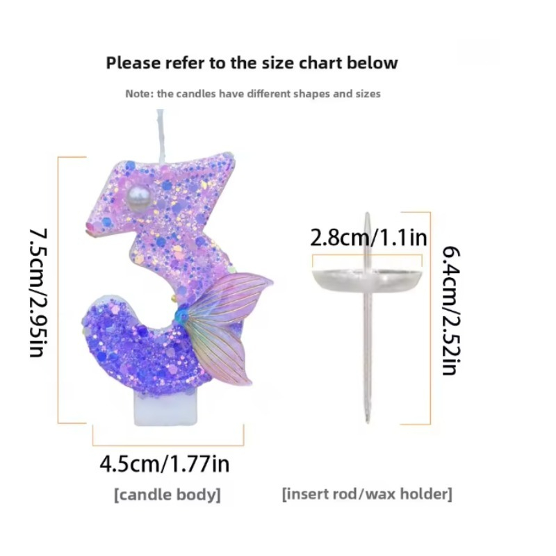 เทียนเลขหางนางเงือกไล่เฉดสีม่ว - Holiday Candle Set บทวิจารณ์และราคา