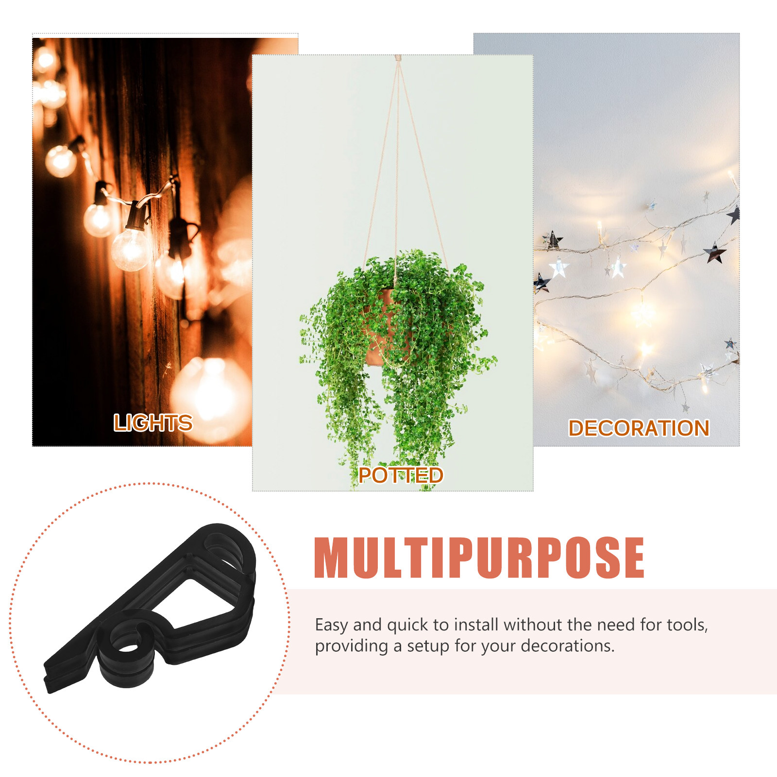 ตะขอแขวนแบบเกลียว 120 ชิ้น สำห - Christmas Lights Outdoor บทวิจารณ์และราคา