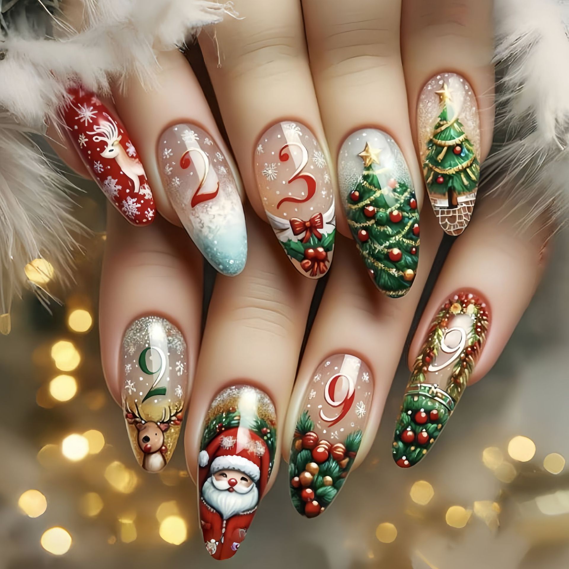 เล็บปลอมขนาดกลางสำหรับงานปาร์ต - Christmas Tree Artificial บทวิจารณ์และราคา