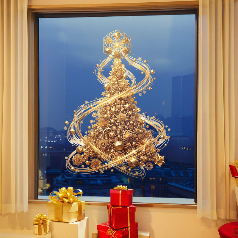 สติ๊กเกอร์ติดกระจกต้นคริสต์มาส - Snowflake Window Decal บทวิจารณ์และราคา