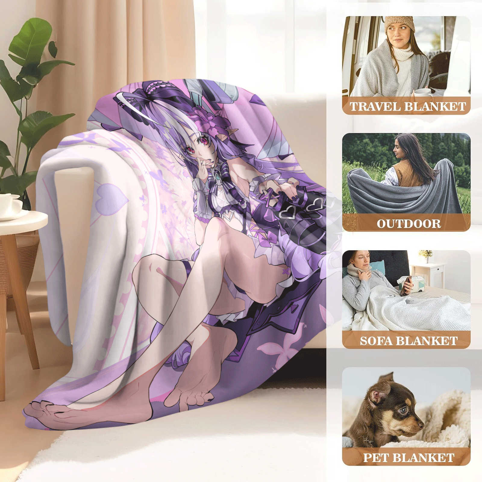 ผ้าห่มลายการ์ตูน Zenless Zone  - Christmas Throw Blanket บทวิจารณ์และราคา