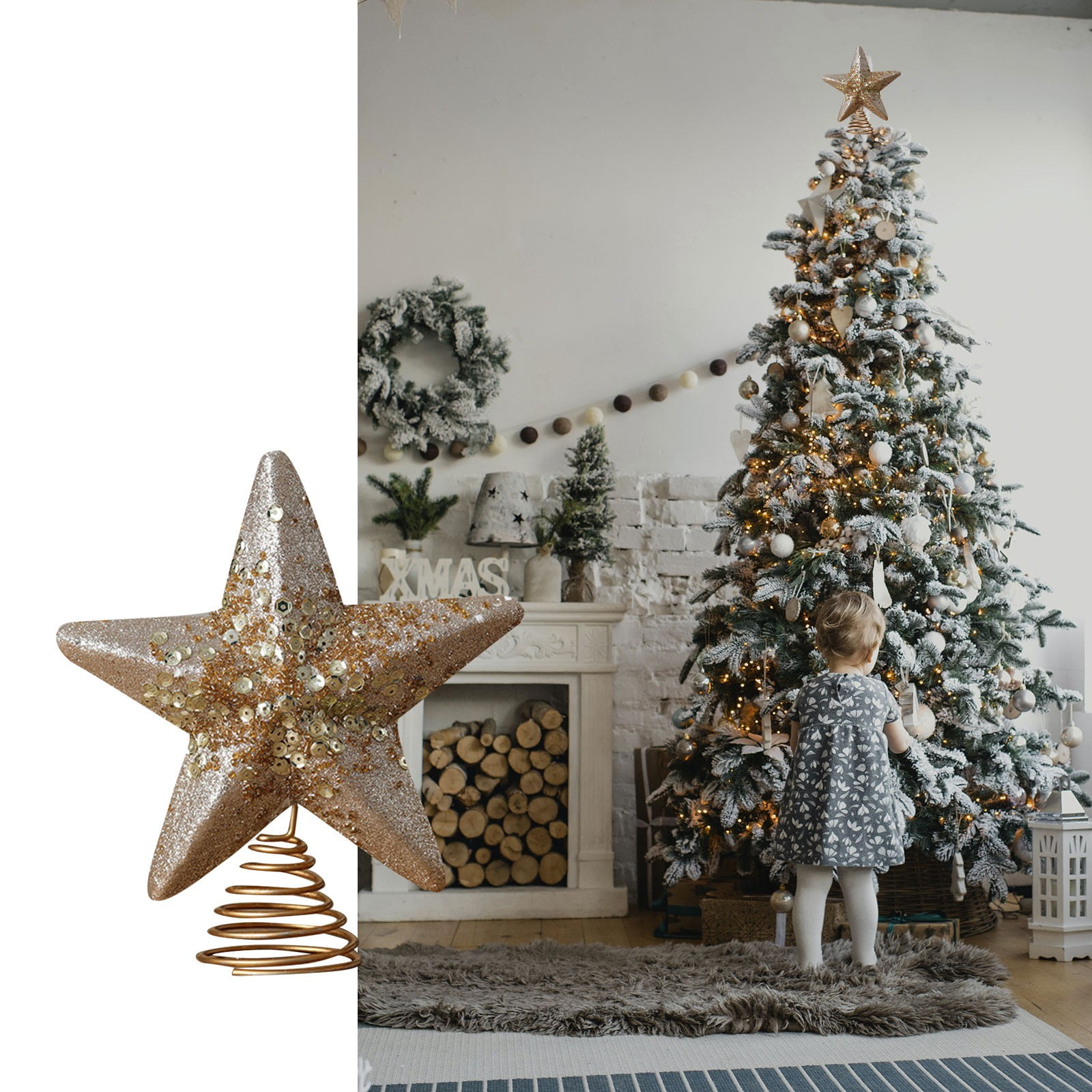 ดาวประดับยอดต้นคริสต์มาส ดีไซน - Star Tree Topper บทวิจารณ์และราคา