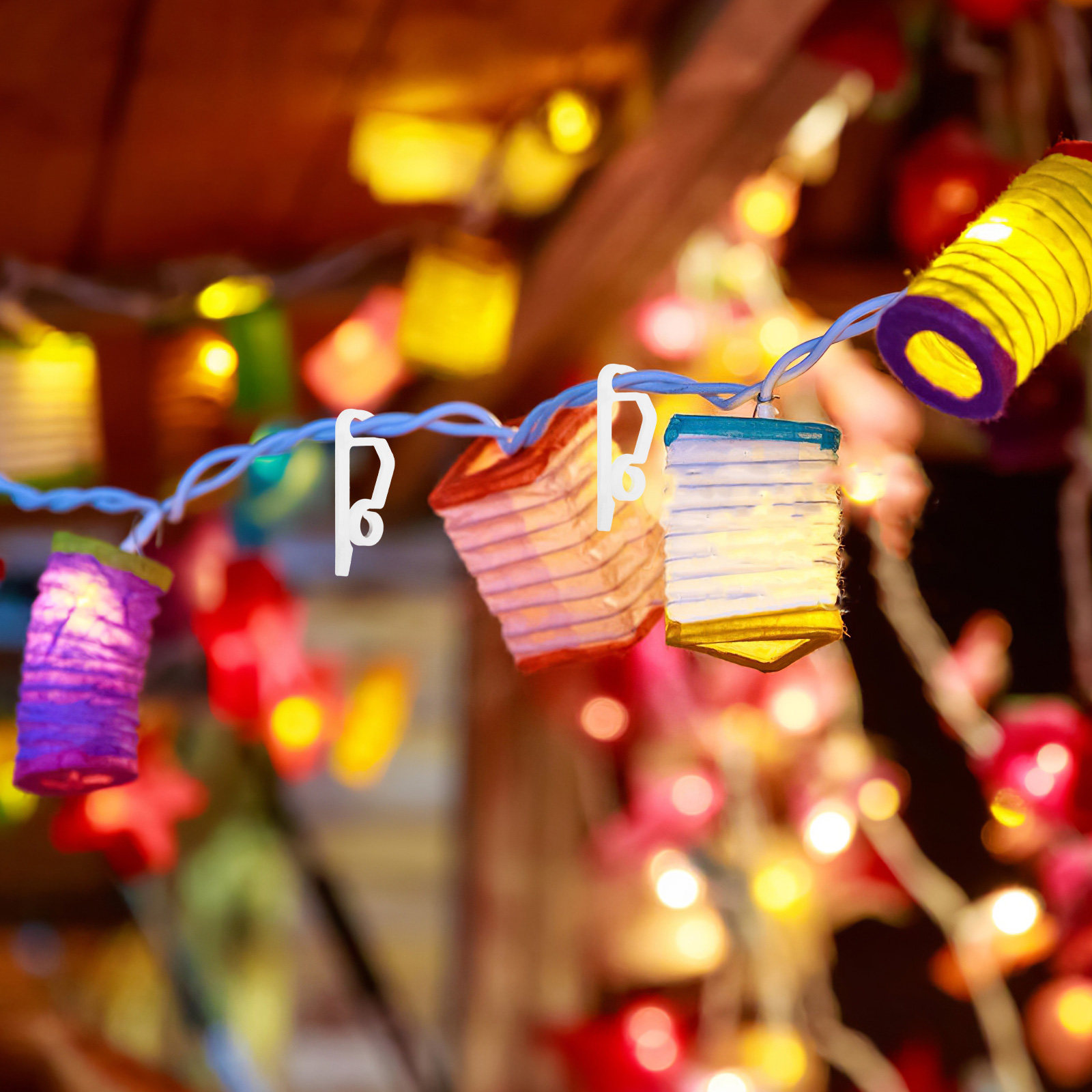 ตะขอแขวนไฟสาย 50 ชิ้น สำหรับติ - Christmas Lights Outdoor บทวิจารณ์และราคา