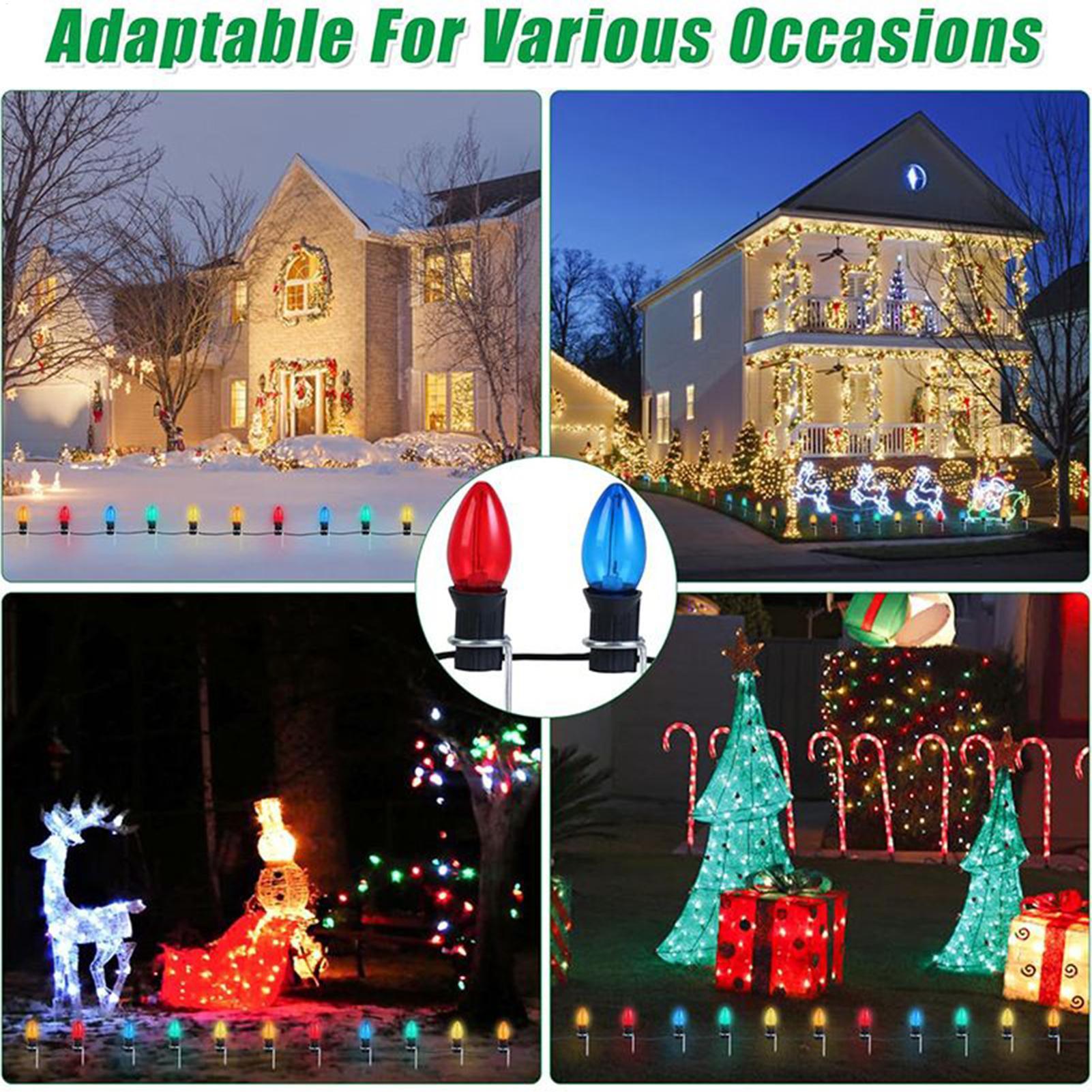 เสาไฟคริสต์มาสสำหรับตกแต่งสวนก - Christmas Lights Outdoor บทวิจารณ์และราคา