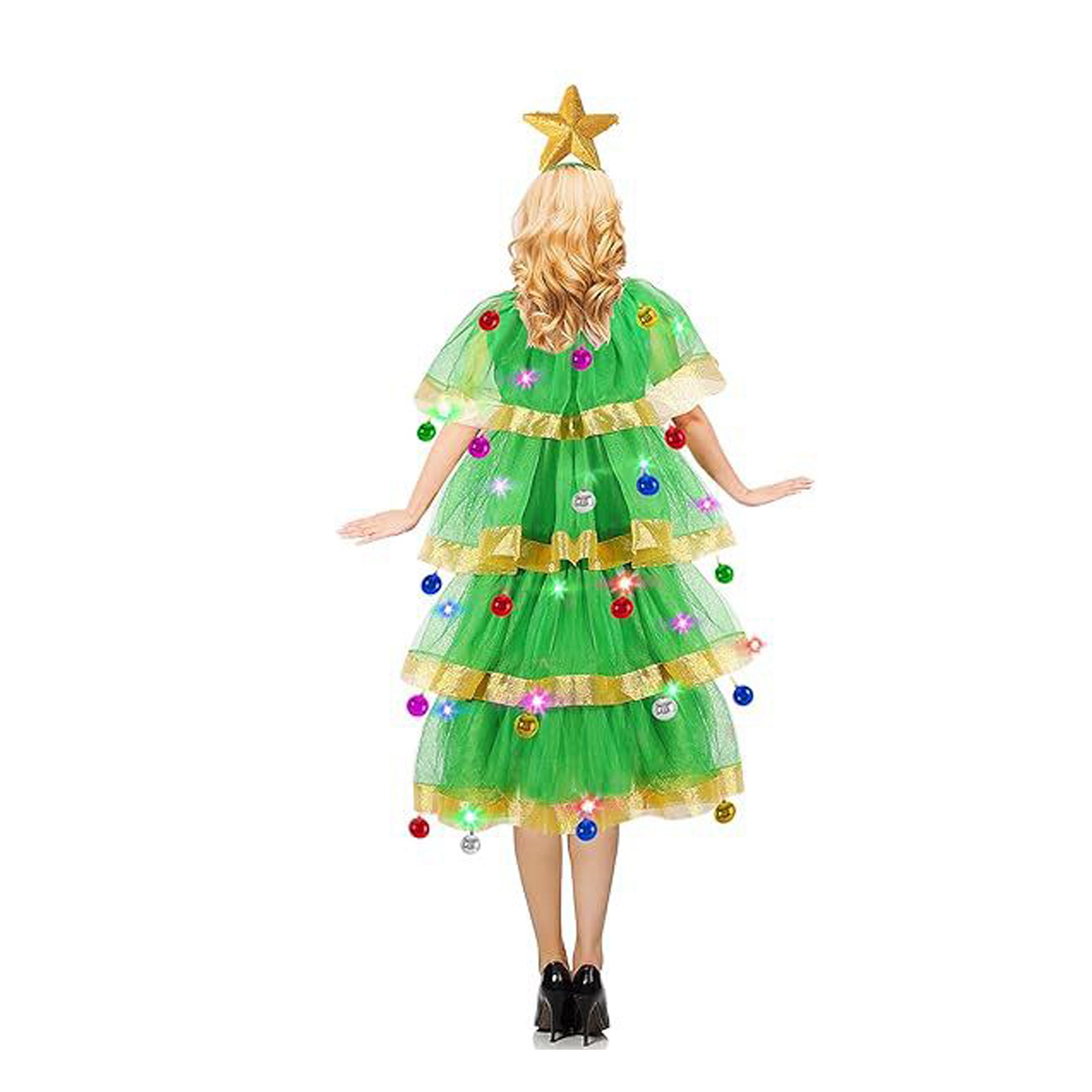 ชุดคอสเพลย์ต้นคริสต์มาสสีเขียว - Elf Costume Christmas บทวิจารณ์และราคา