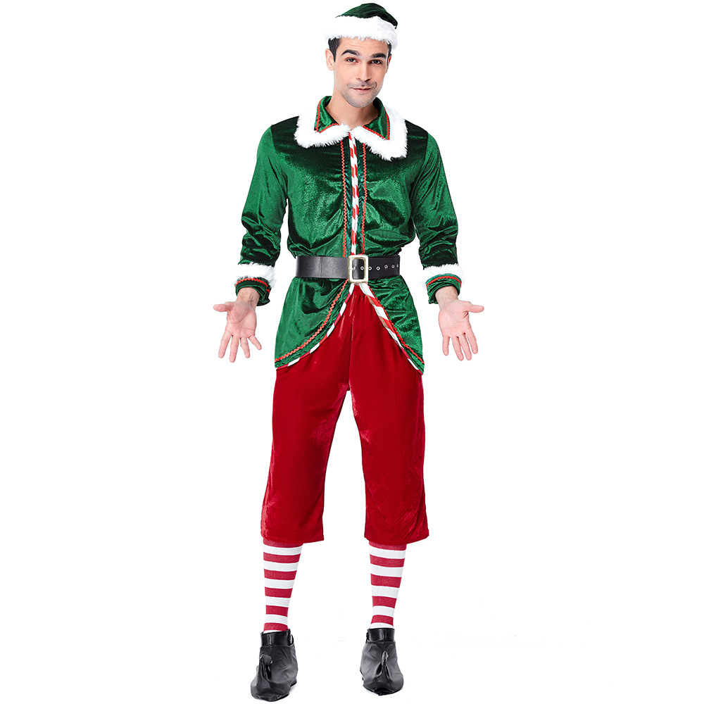 ชุดซานตาคลอส ผู้หญิง ผู้ชาย ชุ - Elf Costume Christmas บทวิจารณ์และราคา