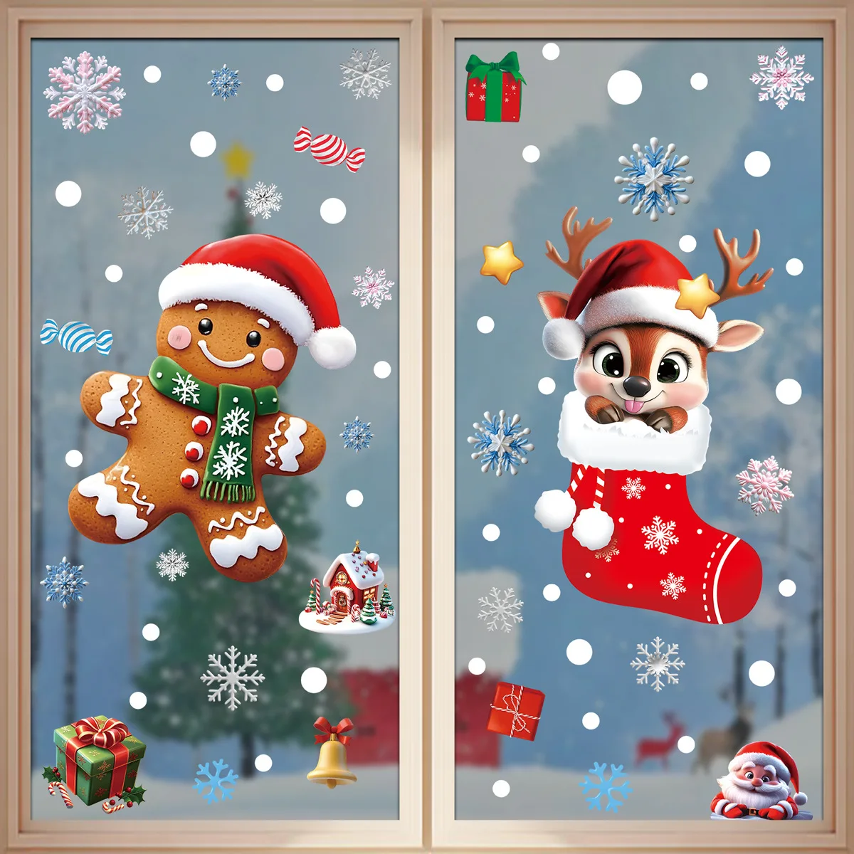 สติ๊กเกอร์ติดหน้าต่างลายคริสต์ - Snowflake Window Decal บทวิจารณ์และราคา