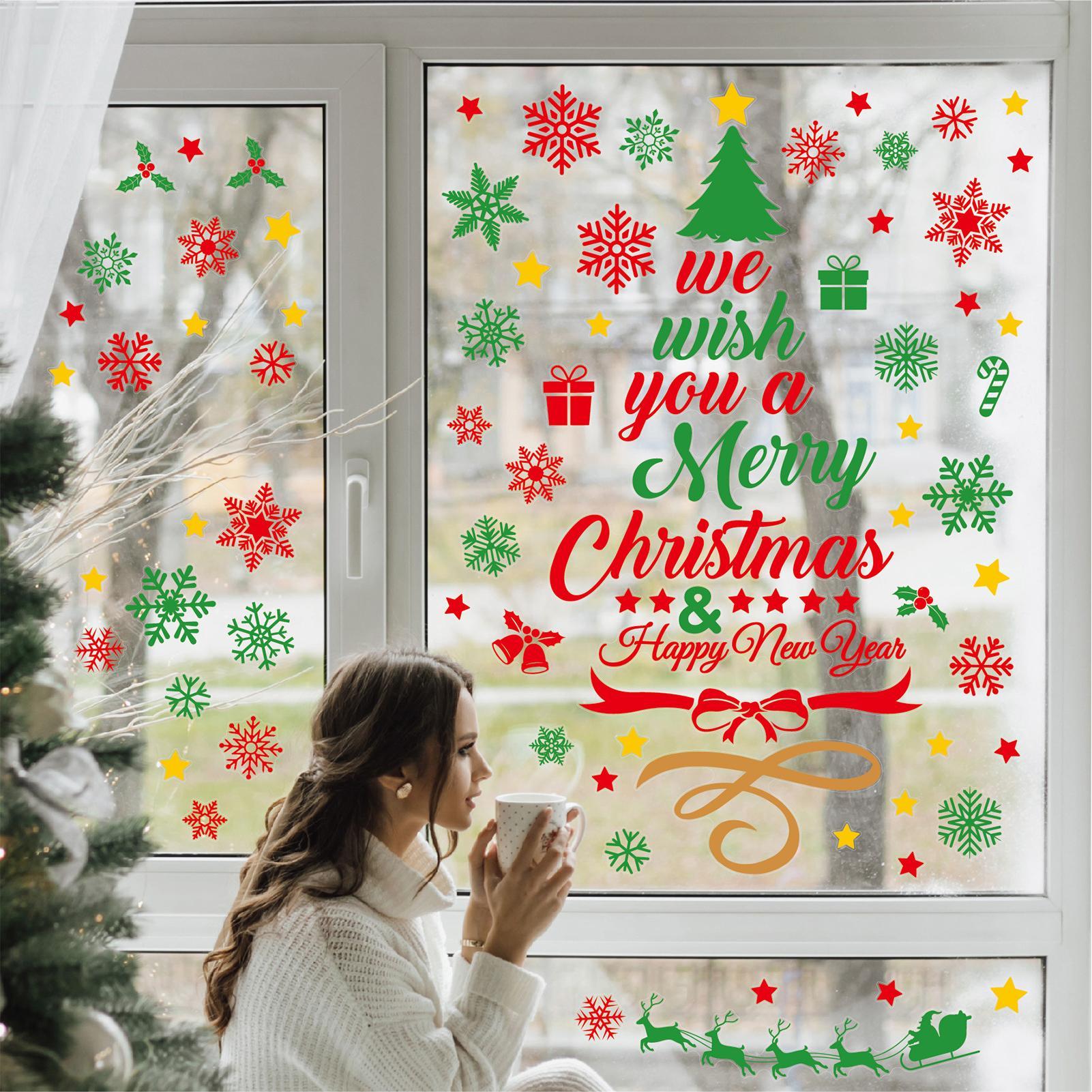 สติกเกอร์ติดผนังลายคริสต์มาส 3 - Snowflake Window Decal บทวิจารณ์และราคา