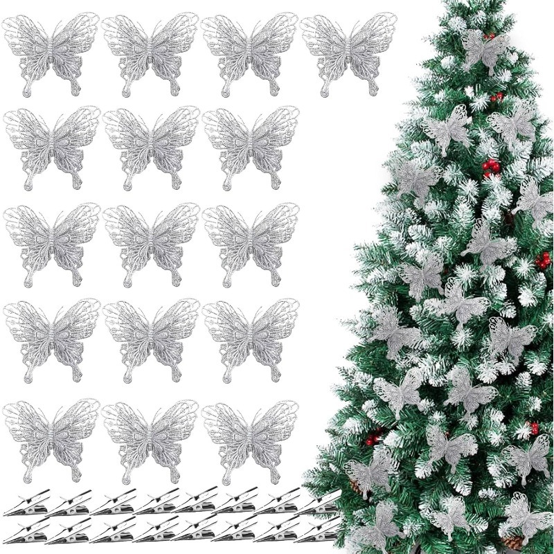 กิ๊บติดผมรูปผีเสื้อกลวงประดับก - Christmas Wreath Fake บทวิจารณ์และราคา