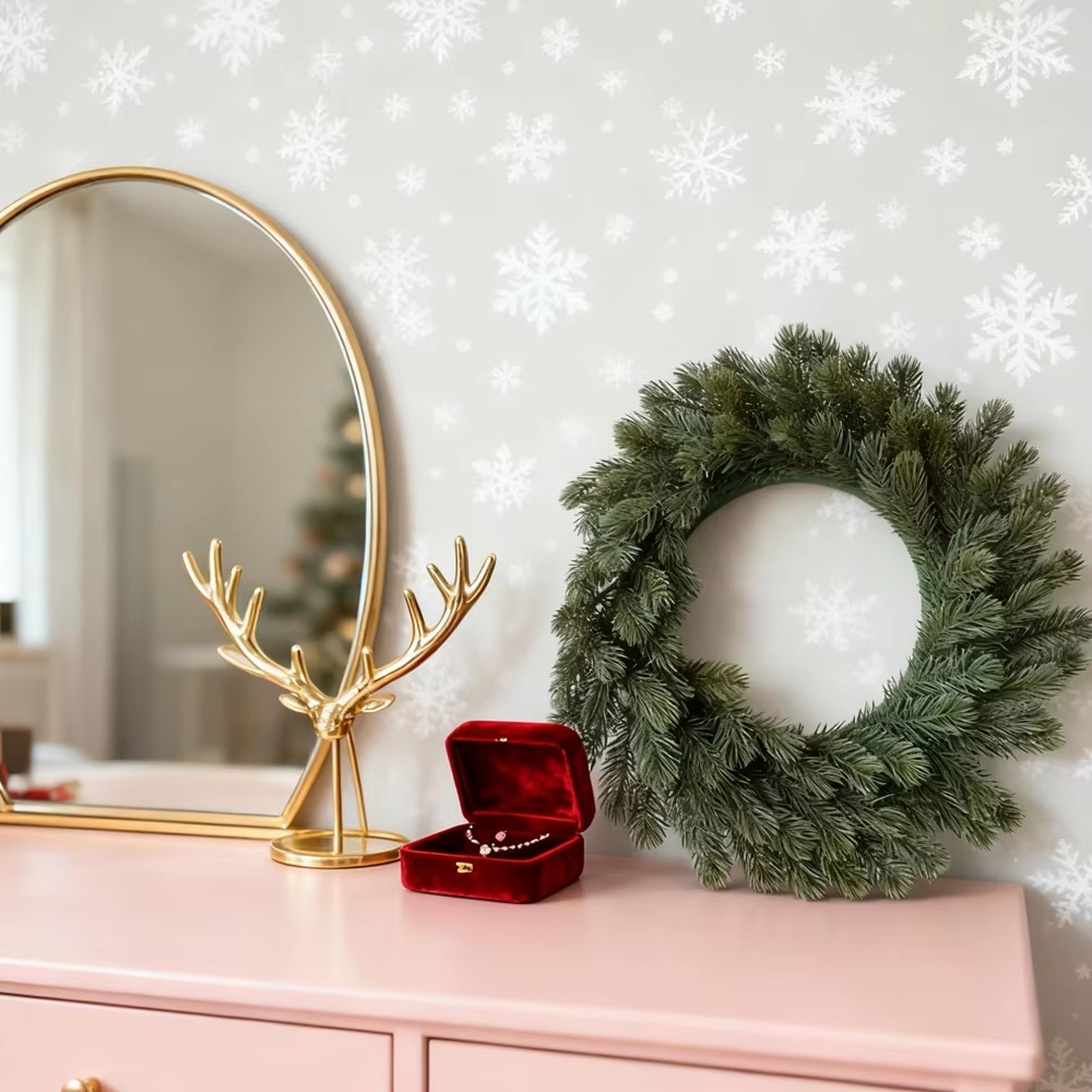 พวงหรีดต้นสนประดิษฐ์ ตกแต่งคริ - Christmas Wreath Fake บทวิจารณ์และราคา